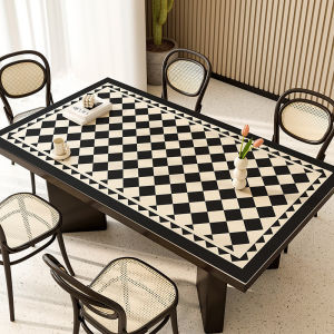 Taplak Meja Makan Anti Slip Tahan Panas Kulit Premium/Taplak Meja Ruang Tamu Trendy Kulit/Alas Meja Makan Anti Air/Taplak Meja Aesthetic/Taplak Meja Persegi