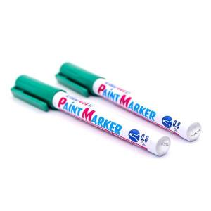ปากกาเขียนยาง ปากกาเพ้นท์ ชุด 2 ด้าม (สีเขียว) แต้มทะเบียนรถ ญี่ปุ่น เขียนเหล็ก โลหะ อาร์ทไลน์ หัวเข็ม ขนาด 0.8 มม.แต้มสีล้อรถ-ยางรถยนต์