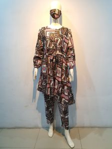 SeteLan Set Rayon LD 110 CM Terbaru Kekinian Free Masker Allsize Fit L to XXL 3302#