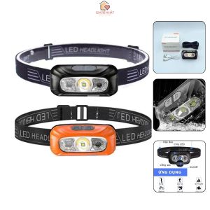 Đèn pin đội đầu siêu sáng tích hợp Cảm biến điều khiển Chống va đập chống nước nhỏ gọn sạc tích điện