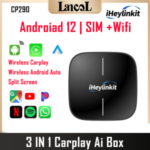 iHeylinkit CP290 Carplay Ai Box Android 12.0 Wireless CarPlay Android Auto Adapter Wifi SIM Network GPS