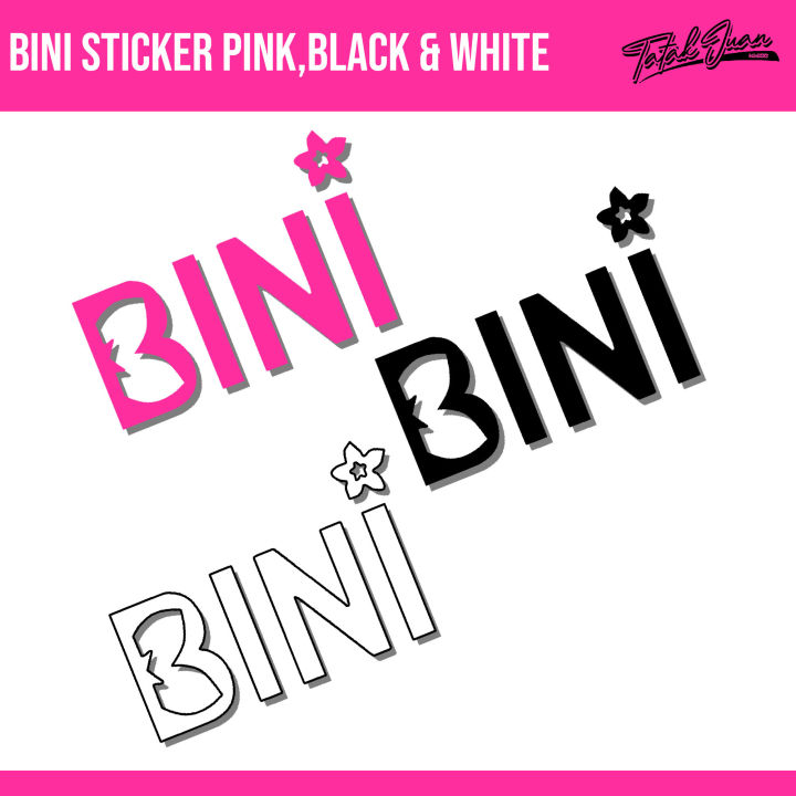 BINI LOGO STICKER SET 3pcs Waterproof Vinyl | Lazada PH