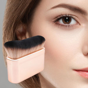 มัลติฟังก์ชั่เดี่ยวแปรงแต่งหน้าไฟฟ้าจับเส้นใยคุณภาพสูงผม Arc ผม Peak Foundation Blush Loose Powder Brush