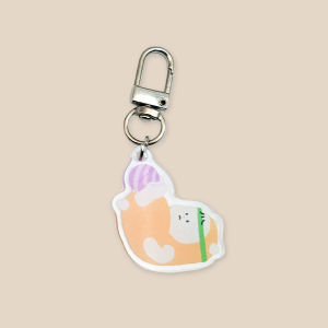 Móc khóa acrylic Snowmon Moni tập luyện thể dục