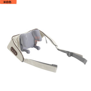 Pemijat Elektrik Multifungsi Kepala dan Punggung dengan Kompresan Panas dan Pemanasan - Warna Abu-abu