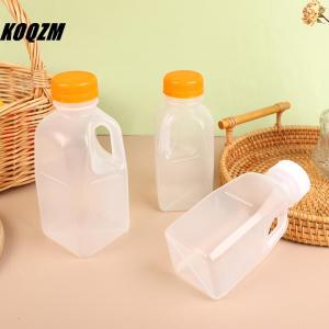 KOQZM 1PC 320 500ml Transparent Kids Water Bottle Plastic Juice Bottle PET Milk Beverage Bottle With Lid Camping Hiking Drinkware
