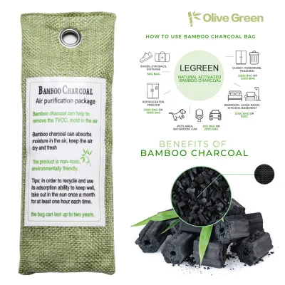 ⚡SG Delivery⚡ Natural Activated Bamboo Charcoal bag | Odor Absorber | Car/Closet/Shoes | Anti-Humidity & Mold