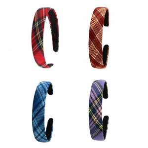 Multiuse Plaids Hair Band Fashionable Headpiece Styling Headwear For Casual Outfit Outdoor Event Gathering Headwear