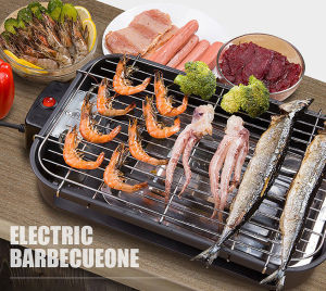 Multifunctional Electric Griddle Smokeless BBQ Grill Durable Baking Pan Grill Skewers Household Machine Barbecue Grill EU
