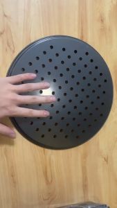 Carbon Steel Perforated Pizza Pan Non Stick Multi Purpose Baking Tray Oven Roasting Dulang Pizza