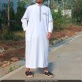 Baju Jubah Gamis Muslim Pria Saudi Dewasa Manset Lengan Panjang Jumbo Size XXL-XXXL. 