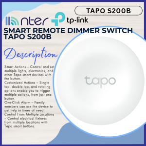 TP-LINK Tplink TAPO S200B Smart Button Remote Lightning Dimmer Door Bell Alarm Other Smart Devices Button Control Tapo S200B