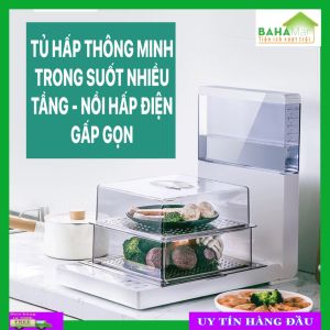 TỦ HẤP THÔNG MINH TRONG SUỐT NHIỀU TẦNG - NỒI HẤP ĐIỆN GẤP GỌN MTOY NHẬT BẢN "BAHAMAR" thông minh có âm thanh nhắc nhở tránh tình trạng quên. có thể gập gọn lại khi không sử dụng. điều khiển chính xác nhiệt độ của nước.