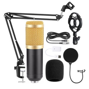 V8 Sound Card full set with BM-800 Microphone Condenser Recording Mic Kit Set Sing Vocal Audio Interface Studio for PC for Phone