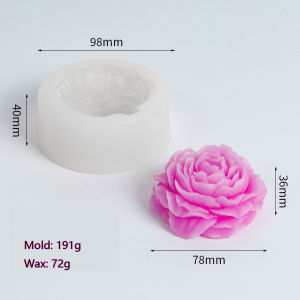 Silicone mold cake baking chocolate handmade DIY soap aromatherapy candle plaster mold peony rose