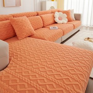 Soft Plush Sofa Cushion Covers All-inclusive General Couch Slipcover Elastic Anti-slip Chaise Lounge Cover