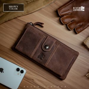 Dompet Kulit Pria Dompet Panjang Pria Cowok Model Terbaru Reven Bilfold Wallet Crazy Horse Bahan Kulit Sapi Premium Quality