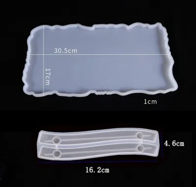 RF Tray Epoxy Resin Silicone Mold DIY Large Rectangle Tea Plate Coaster Resin Mold For Home Decoration Craft Making Art Supplies
