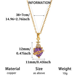AE Dây chuyền zircon hình trái tim phong cách châu Âu và Mỹ mới mặt dây chuyền zircon đỏ dây chuyền xương quai xanh cá nhân hóa dành cho nữ sản xuất bởi nhà sản xuất.