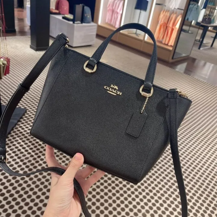 Coach leah satchel online black