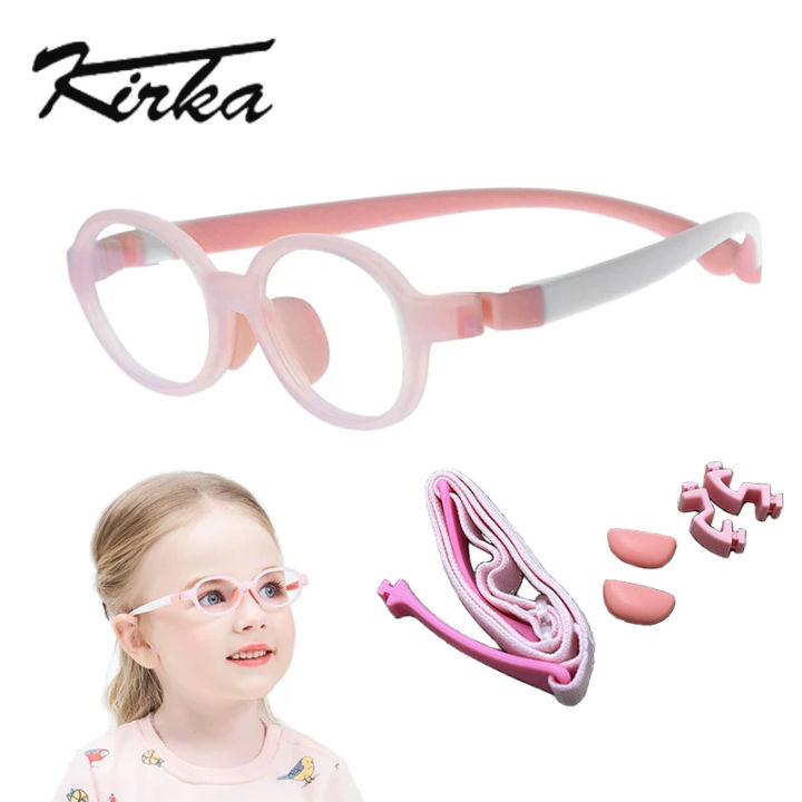 Kirka Optical Children Glasses Frames TR90 Flexible Kids Silicone