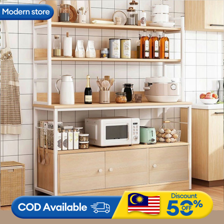 Kitchen Cabinet Rack 80CM/100CM/120CM Kitchen Storage Rack Utility