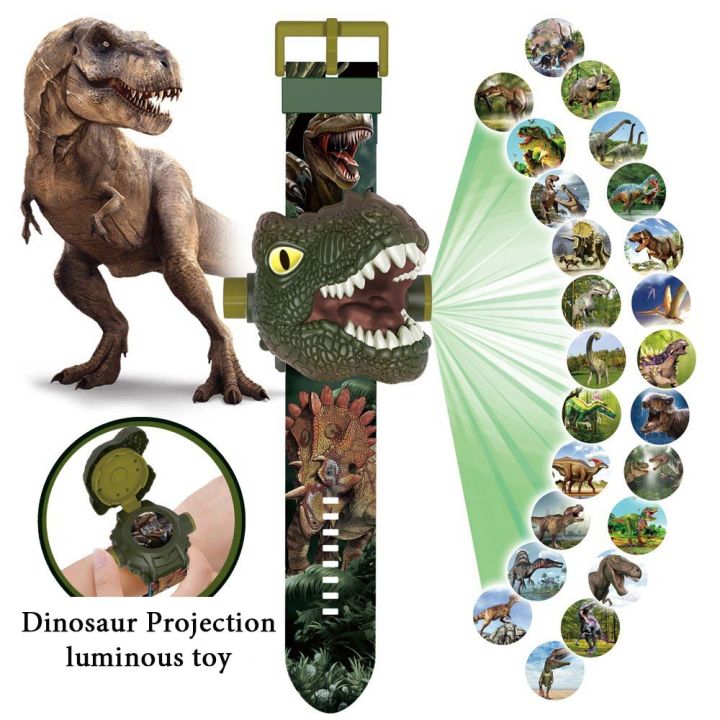 Kegllect Kids Digital Dinosaur Projection Watch Cartoon Dinosaur