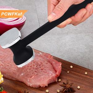 【PCWFKef】 Bít tết búa vồ hai mặt hợp kim kẽm thịt Tenderizer thịt pounder Tối đa hóa hương vị thực phẩm thịt búa bít tết thịt nấu ăn