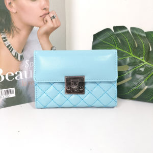 Dompet lipat mini simple kulit sintetis tempat kartu dan uang dompet wanita murah simple