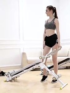 Fitness Sit-Ups and Abdominal Crunches 2-in-1 Sit-Up Board Indoor Outdoor Fat-Burning Slimming Abdominal Crunch Machine