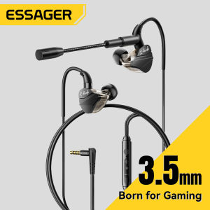 Tai nghe trò chơi Essager 35 mm USB Loại C Tai nghe có dây trong tai Tai nghe chơi game Tai nghe điều khiển âm lượng Mic cho Android MP3 / MP42026