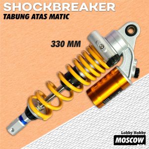 SHOCK TABUNG ATAS ORIGINAL MOSCOW MODEL TABUNG ATAS SHOCK BREAKER BELAKANG DOUBLE CLICK / KLIK VARIASI MOSCOW UKURAN 330mm PNP MATIC FREE DUS PREMIUM HIGH QUALITY VARIO 125 VARIO 150 GENIO FAZZIO SCOOPY ALL MIO ALL BEAT LEXI X RIDE JZQ-