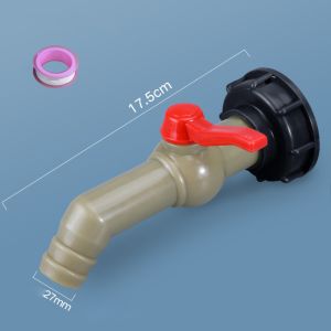 SUNANNE S60x6 Coarse Thread IBC Water Tank Adapter 1/2 3/4 1" Durable Irrigation Connector Valve Detachable Hose Faucet Connector Water Cube Valve For Garden Home