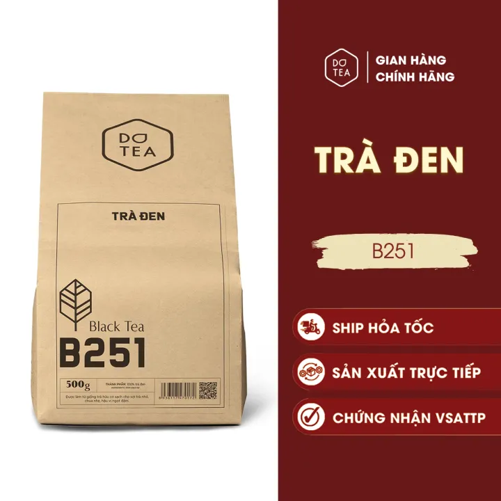 Trà đen B251 Dotea, hồng trà pha chế trà sữa, sắc nâu đỏ, nguyên liệu pha chế, trà sữa truyền thống