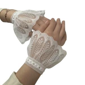 Green Lace Detachable Cuffs Durability Washable Design Perfect Formal Wear Enhancement Accessory
