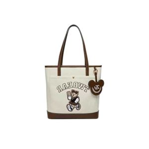 PUREGLOW สำหรับนักเรียน แบบพกพาได้ วรรณกรรมสำหรับเด็ก กระเป๋าหนังสือช้อปปิ้ง สไตล์วิทยาลัย หนังพียู ถุงเก็บสัมภาระ ตัวอักษรสำหรับเด็ก การพิมพ์ลาย กระเป๋าถือสำหรับผู้หญิง กระเป๋าโท้ท กระเป๋าผ้าใบเกาหลี กระเป๋าสะพายไหล่สำหรับผู้หญิง