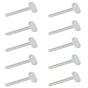 OOC 10Pcs Manual Toothpaste Squeezer Portable Hand Rolled Metal Tube Wringer Compression Tool Durable Tube Squeezer Bathroom