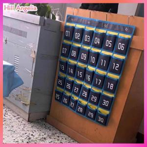 [Hill Angelia] Numbered Pocket Chart Over The Door Organizer Homeschool Supplies Classroom Decor Storage Bags For Cell Phones Calculator Holder