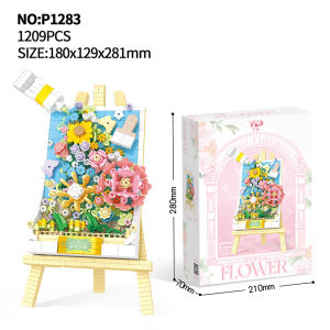Mainan Anak Perempuan Bricks Bunga Buket 1000Pcs DIY Dekorasi Flower Block Bunga Hadiah untuk