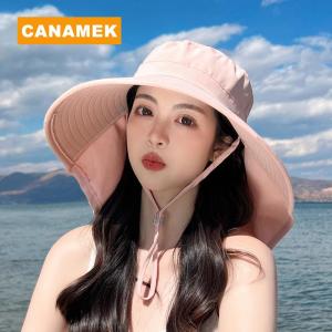 【CANAMEK】 Summer Women Bucket Hat With Shawl Lightweight Breathable Face Neck Protection Sun Hat Beach Cap Design Travel