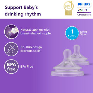 Philips Avent Natural Response Nipple Extra Slow Flow Baby Teat (2pcs) SCY961/02
