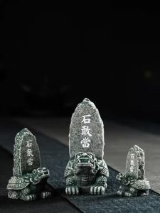 【Ship in 24H】【已开光】正宗泰山石敢当 化解路冲补角室外缺角镇宅泰山招财办公室家用旺宅Taishan Dragon Turtle Stone Home Office Ornament