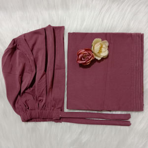 BISA COD Hijab Bergo Instan Non Pet+Inner Bando Kode J-21 M Bahan Jersy Standar By Ory AjeZas Collec