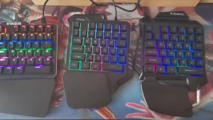 คีย์บอร์ดเกมมิ่งแบบมือเดียว K-Snake G92 คีย์บอร์ดกลไก USB แบบมีสาย พกพาสะดวก แสงไฟ LED แบบ Ergonomic คีย์บอร์ดขนาดเล็กสำหรับแล็ปท็อปและคอมพิวเตอร์ตั้งโต๊ะ