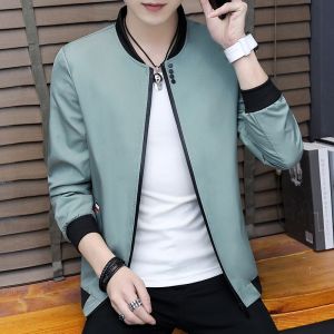 HY 2021 Autumn Cotton Jacket Men Slim Casual Baseball Jackets For Men Stand Collar With Zipper Coat Homme Fashion Men Clothing M-4XL