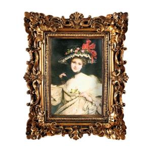 Antique Ornate Photo Frame with Florals Relief Vintage Picture Frame Wall and Tabletop Display for Home Decors Art Gallery
