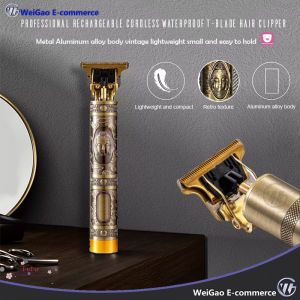 Professional Rechargeable Cordless Waterproof T-Blade Dragon Phoenix Buddha Head Hair Clipper