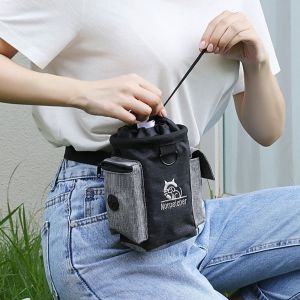 PUZHE ทนทานต่อการใช้งาน อ๊อกซ์ฟอร์ด ถุงป้อนอาหาร ภาชนะบรรจุอาหาร ลูกสุนัขลูกสุนัข สำหรับการฝึกอบรม ถุงใส่ขยะ ถุงขนมสุนัข อุปกรณ์สำหรับสัตว์เลี้ยง กระเป๋าขนมสุนัข กระเป๋าคาดเอวสำหรับฝึกสัตว์เลี้ยง