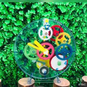 FFBH DIY Table Clock Tabletop Clockwork Gear Pendulum Clock Children Puzzle Self Installed Clocks Teaching Mechanical Clocks Model 6B2Z9