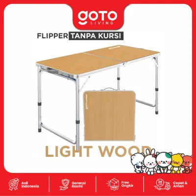 Goto Flipper Table Meja Makan Lipat Set Koper Camping Outdoor Portable